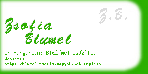 zsofia blumel business card